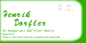 henrik dorfler business card